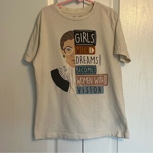 RBG Ruth Bader Ginsburg Girls Graphic Tee Size 10 | Feminist | Graduation